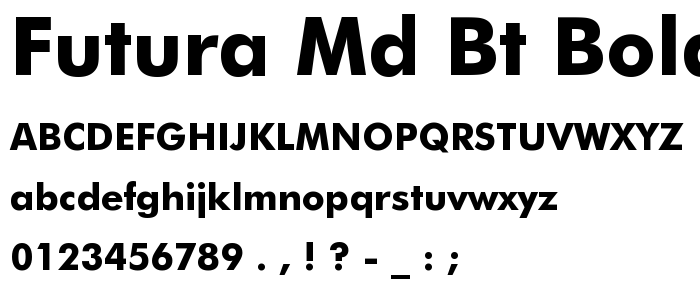 Futura Md BT Bold font