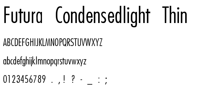 Futura-CondensedLight-Thin font