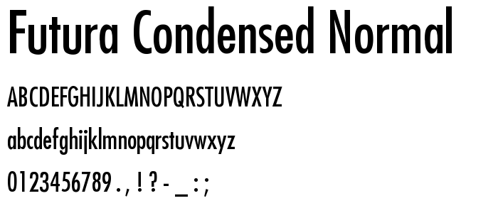 Futura-Condensed-Normal font