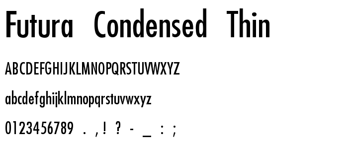 Futura-Condensed-Thin font