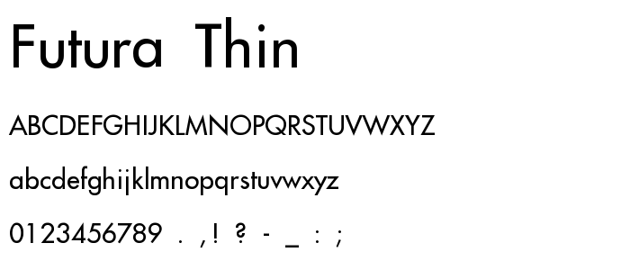 Futura-Thin font