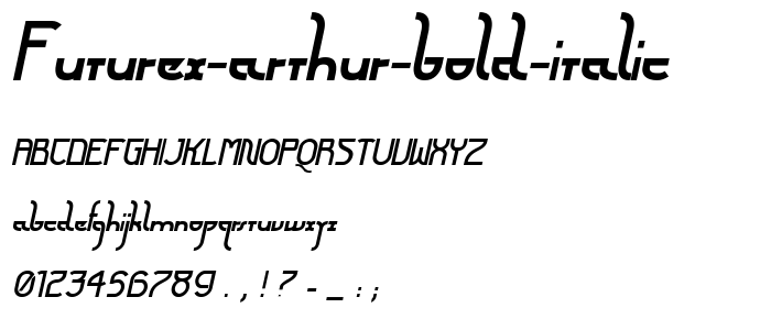 Futurex Arthur Bold Italic font