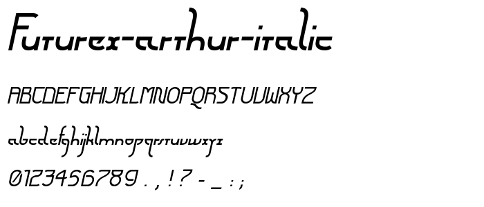 Futurex Arthur Italic font