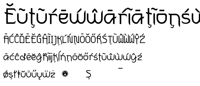 FuturexVariationSwishExtras font