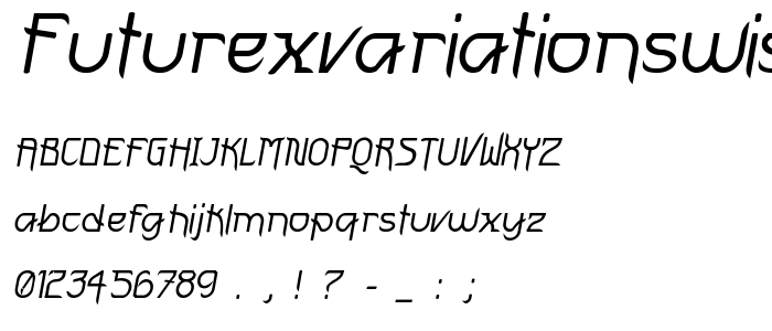 FuturexVariationSwishOblique font