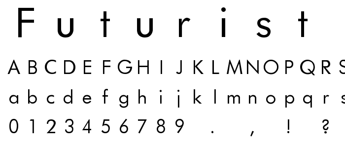 Futurist Fixed-width font