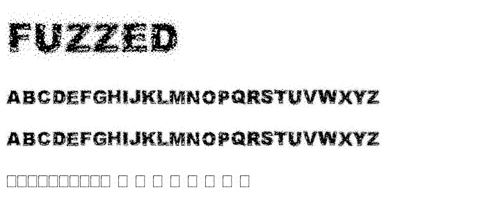 Fuzzed font