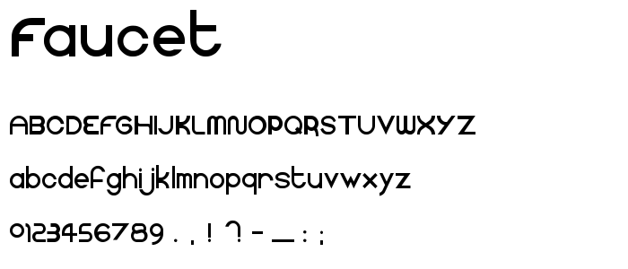 faucet font