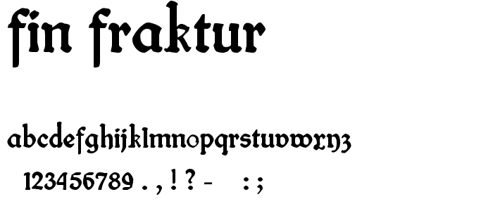 fin fraktur font