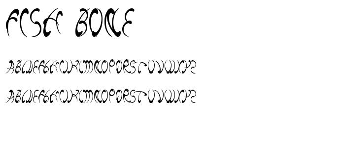 fish bone font