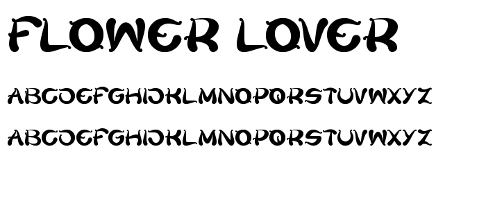 flower lover font