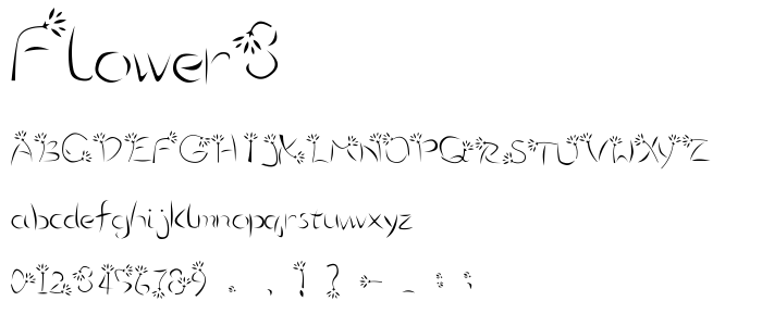 flower3 font