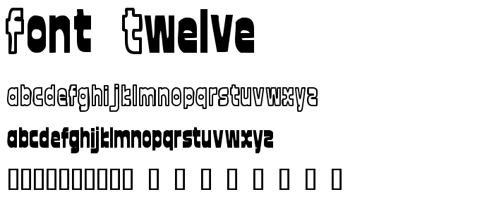 font twelve font