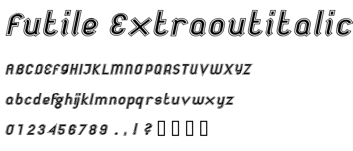 futile extraoutitalic font