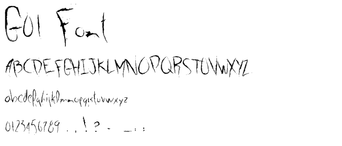 G01 font