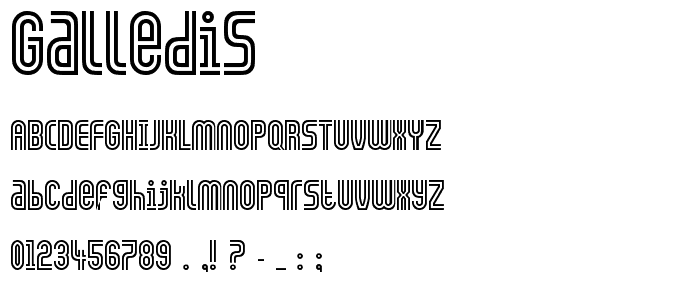 GALLEDIS font