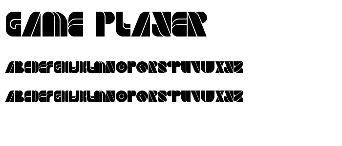 GAME PLAYER font