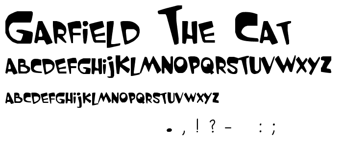 GARFIELD the CAT font