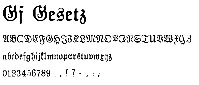 GF Gesetz font