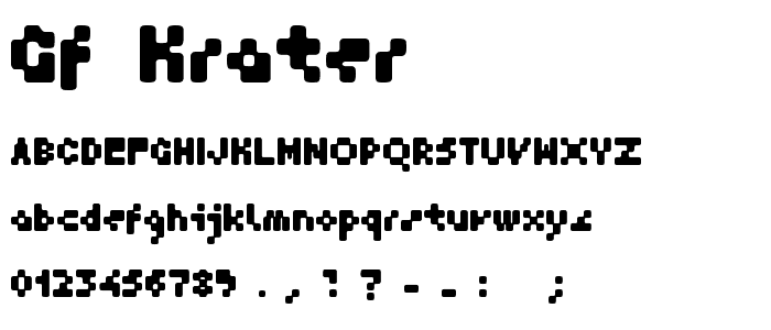 GF Krater font