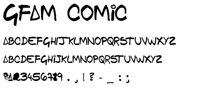 GFAM Comic font