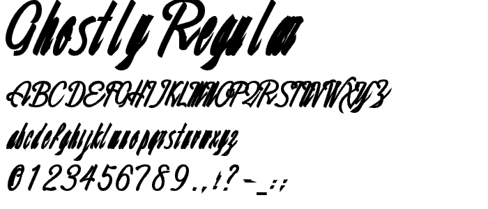 GHOSTLY Regular font