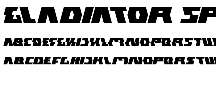 GLADIATOR sport font