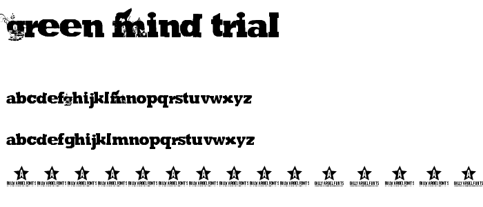 GREEN MIND TRIAL font