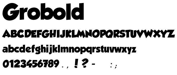 GROBOLD font