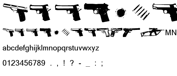 GUNBATS font