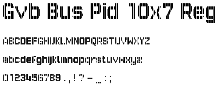 GVB Bus PID 10x7 Regular font