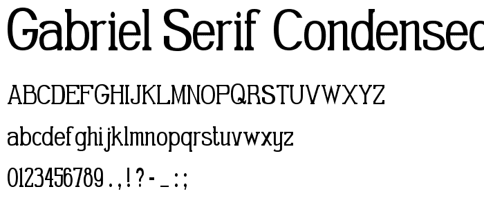 Gabriel Serif Condensed font