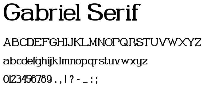 Gabriel Serif font