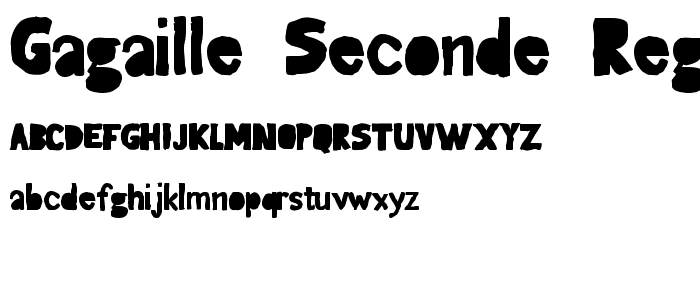 Gagaille seconde Regular font