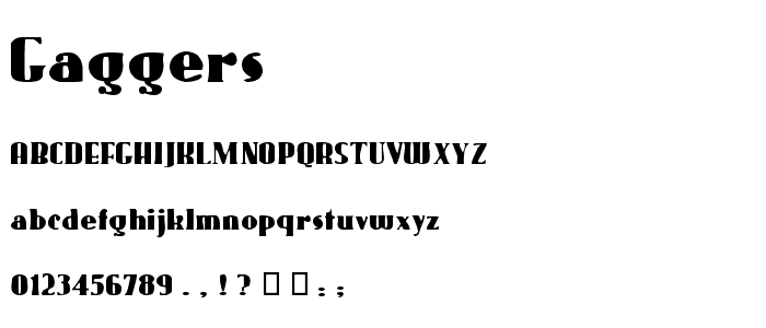 Gaggers font