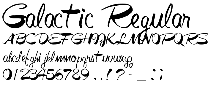 Galactic Regular font