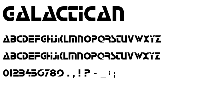 Galactican font