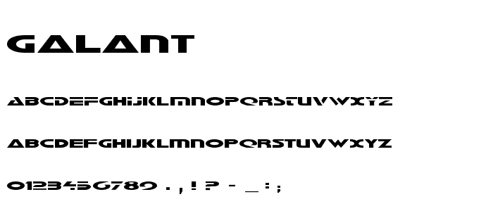 Galant font