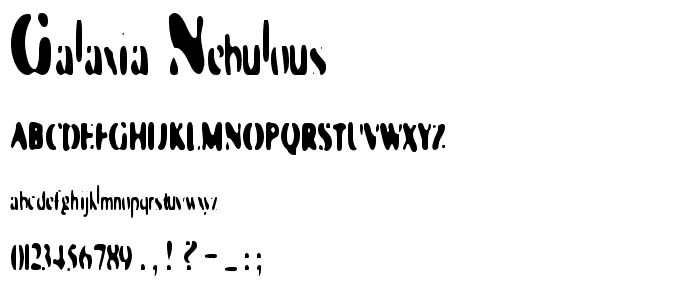 Galaxia Nebulous font