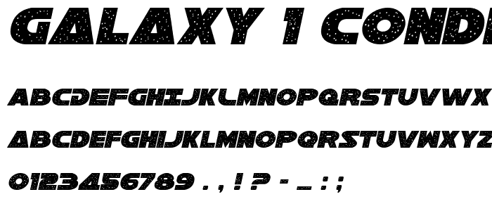 Galaxy 1 Condensed Italic font