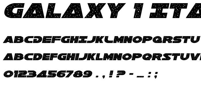 Galaxy 1 Italic font