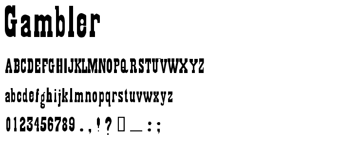 Gambler font