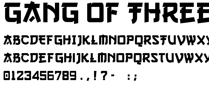 Gang of Three font