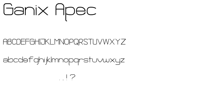 Ganix Apec font