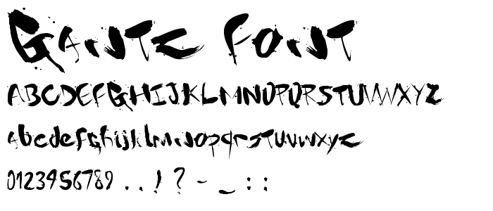 Gantz font font