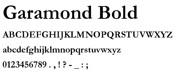 Garamond Bold font