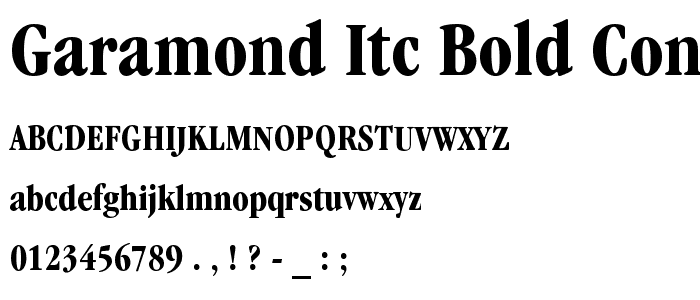 Garamond ITC Bold Condensed BT font