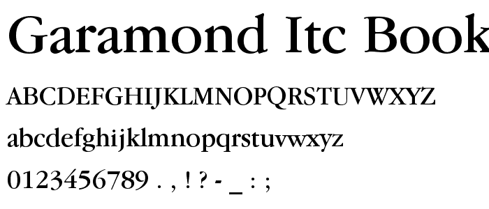 Garamond ITC Book BT font