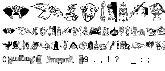 Gargoyles de France font