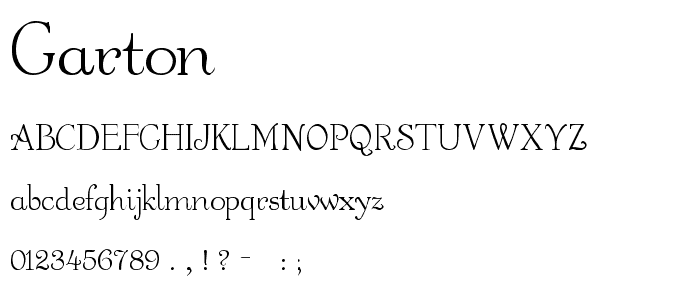 Garton font